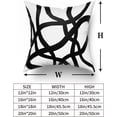 thumbnail image 2 of Black and White Throw Pillow Covers 16x16 Set of 2 Bohemian Minimalist Abstract Line Geometric Decorative Pillows Boho Design Modern Art Pillowcase Cotton Square Cushion Couch Sofa Bed, 2 of 6