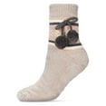 thumbnail image 2 of MeMoi Women's Snowflake Pom Pom Plush-Lined Slipper Socks - Womens - Female, 9-11, Black, 2 of 7
