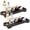 Black, variant on 2 Pack White Marble Silicone Aromatherapy Trays - Non-Slip Vanity & Counter Organizer | Bathroom Rectangular Tray Organizers with High Edged & Raised Bottom for Jewelry, Keys, Makeup