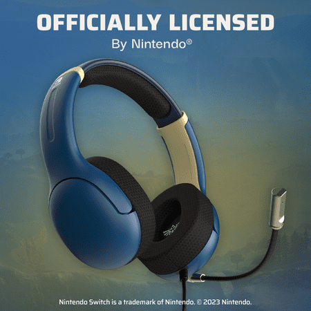 PDP - AIRLITE Wired Gaming Headset For Nintendo Switch, Nintendo Switch - OLED Model, & Nintendo Switch Lite - Brave Blue