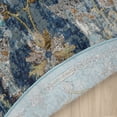 thumbnail image 5 of Ox Bay Ada 7'6" Round Navy Blue Floral Durable Indoor Area Rug, 5 of 8