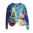 thumbnail image 4 of Craaazy Cozy Sweatshirt for Women Christmas Printed Loose Round Neck Long Sleeve Casual Tops Gifts, 4 of 6