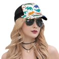 thumbnail image 5 of Lsque Colorful Dinosaur Printed Trucker Hat - Baseball Cap for Men Women - Breathable Mesh Side, Adjustable Fit - for Casual Wear, 5 of 7