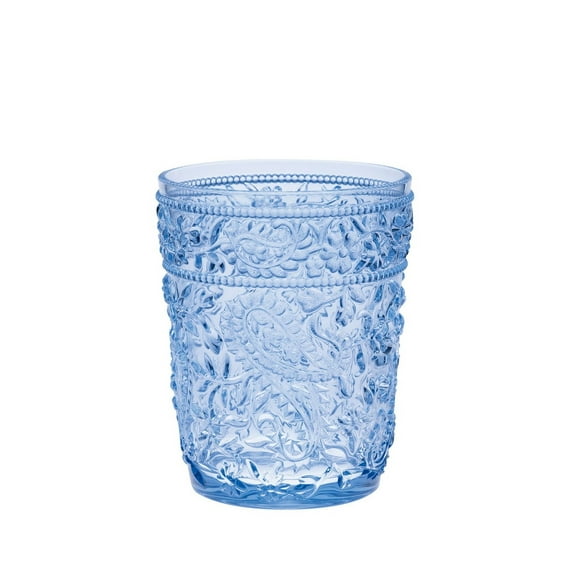 Paisley Acrylic Glasses Drinking Set of 4 DOF (13oz), Plastic Drinking Glasses, BPA Free Cocktail Glasses, Drinkware Set, Drinking Water Glasses