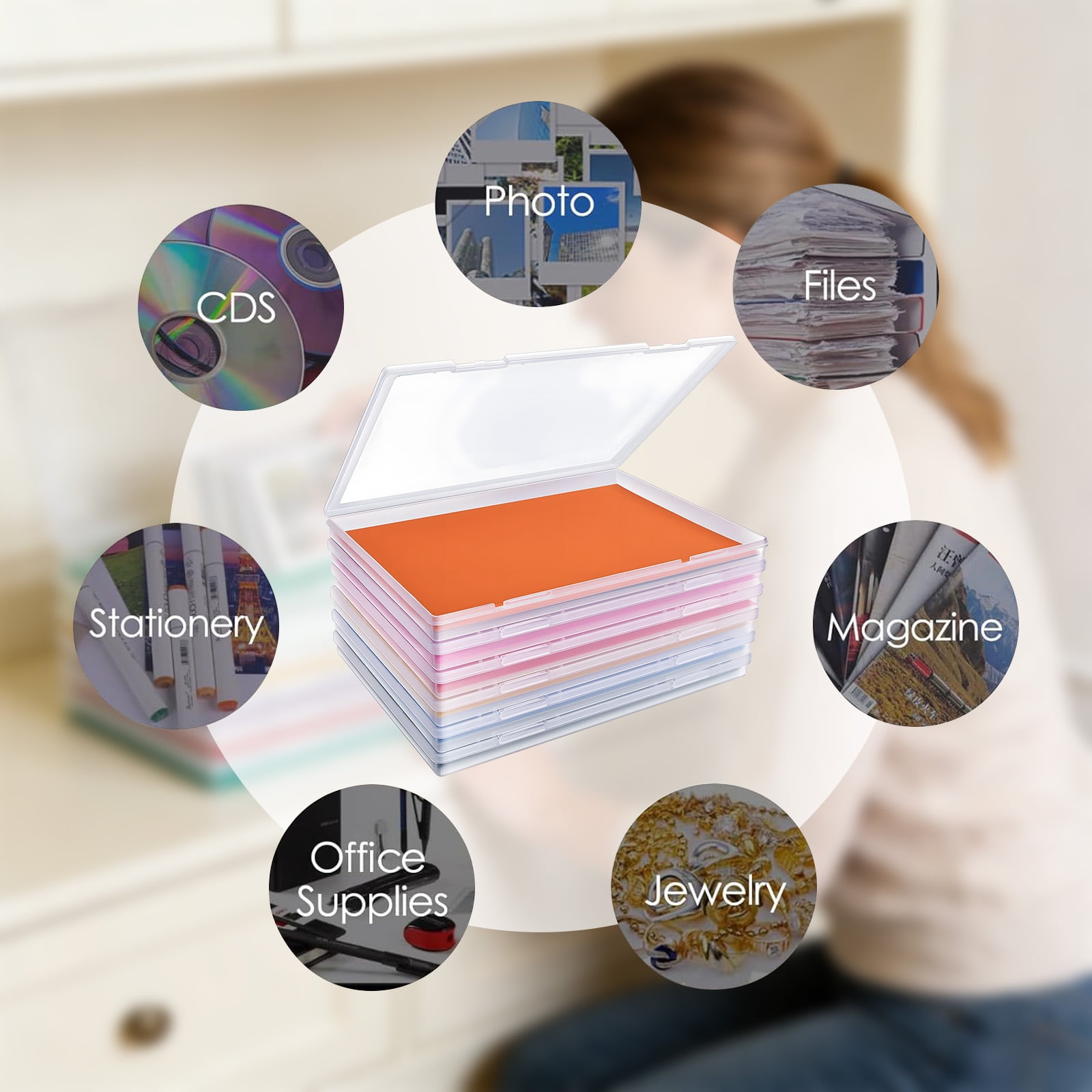 Practical Storage Box for 8x10 Photographs Holder Locking Design for Enhances Protections for Everyday Use
