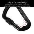 thumbnail image 5 of [5 Packs] Aluminum D-Ring Clip Hook Climbing Screw Locking Screwgate Rescue Carabiner Black Iclover, 5 of 9