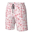 thumbnail image 5 of Kdxio Cute Hand Drawn Hearts Pattern Mens Casual Shorts - Drawstring Summer Beach Sports Shorts for Men, 5 of 9