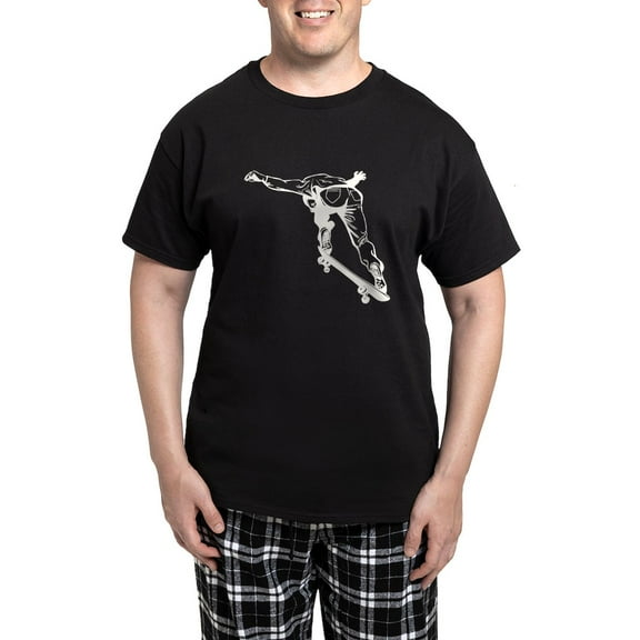 CafePress - Skateboard Ollie Men's Dark Pajamas - Men's Dark Loose Fit Cotton Pajama Set
