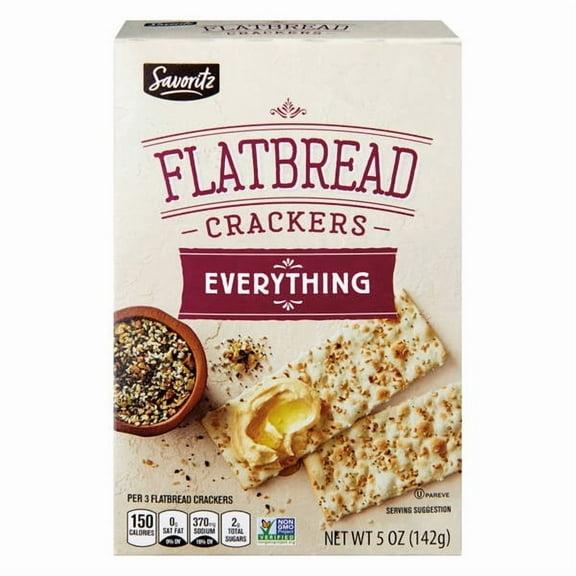 Everything Flatbread Cracker, 5 oz- Pack of 2
