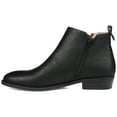 thumbnail image 3 of Journee Womens Ellis Inside Zip Stacked Heel Booties, 3 of 9