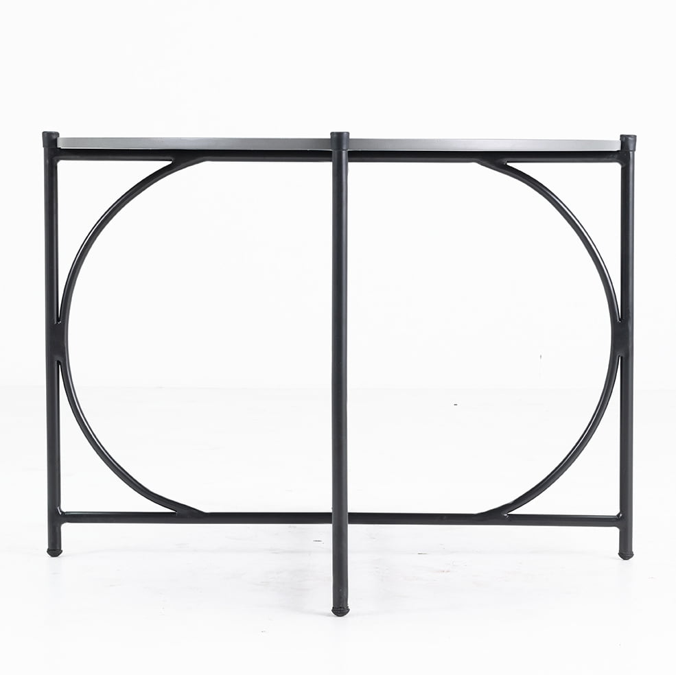 Alaterre Alburgh Outdoor 42" x 42" x 30" Round Aluminum Bistro Table, White/Black