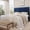 Blue, variant on Einfach Full Size Bed Frame with Adjustable Upholstered Headboard, Velvet Fabric, Noise-Free, No Box Spring Needed, Easy Assembly, Grey
