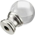 thumbnail image 2 of Aspen Creative 24014-12, 2 Pack Clear Glass Ball Lamp Finial in Nickel Finish, 1 1/2" Tall, 2 of 7