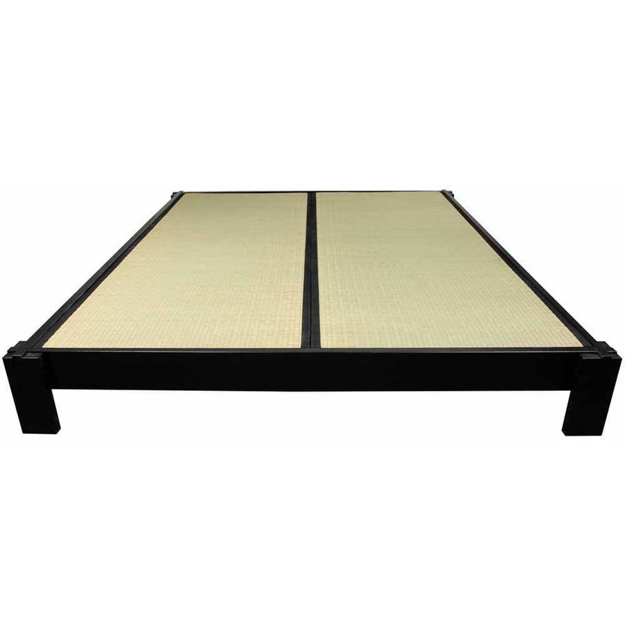 Oriental Furniture Tatami Platform Bed, Black, queen size