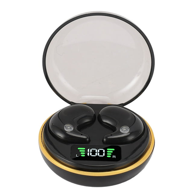Mini Earbuds, In Ear Stereo Earphones with Digital Display Charging Case, Mini Sleep Headphones for Sleep Work Music