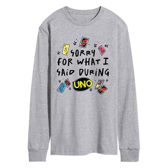 Uno - Sorry For What Said - Men's Long Sleeve Graphic T-Shirt