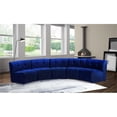 thumbnail image 2 of Meridian Furniture Limitless Navy Velvet Modular 5 Piece Sectional, 2 of 10