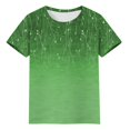 thumbnail image 4 of IYYVV Vintage Tees For Women Tops Short Sleeve Crew Neck Womens Summer Shirts Gradient Graphic Soft Comfy Girls' Tops, Tees & Blouses Spring Clothing Green XL, 4 of 5
