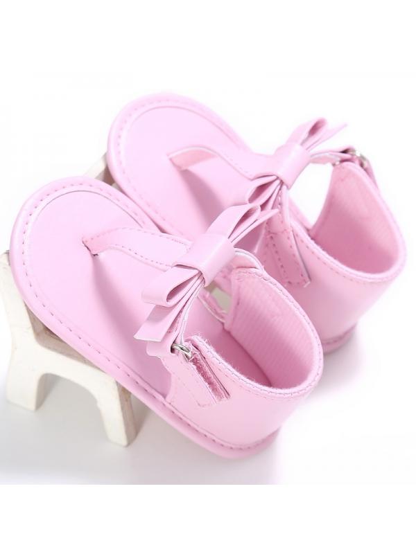 Topumt Infant Newborn Baby Girl Sandal Crib Shoes Antislip Flip Flop