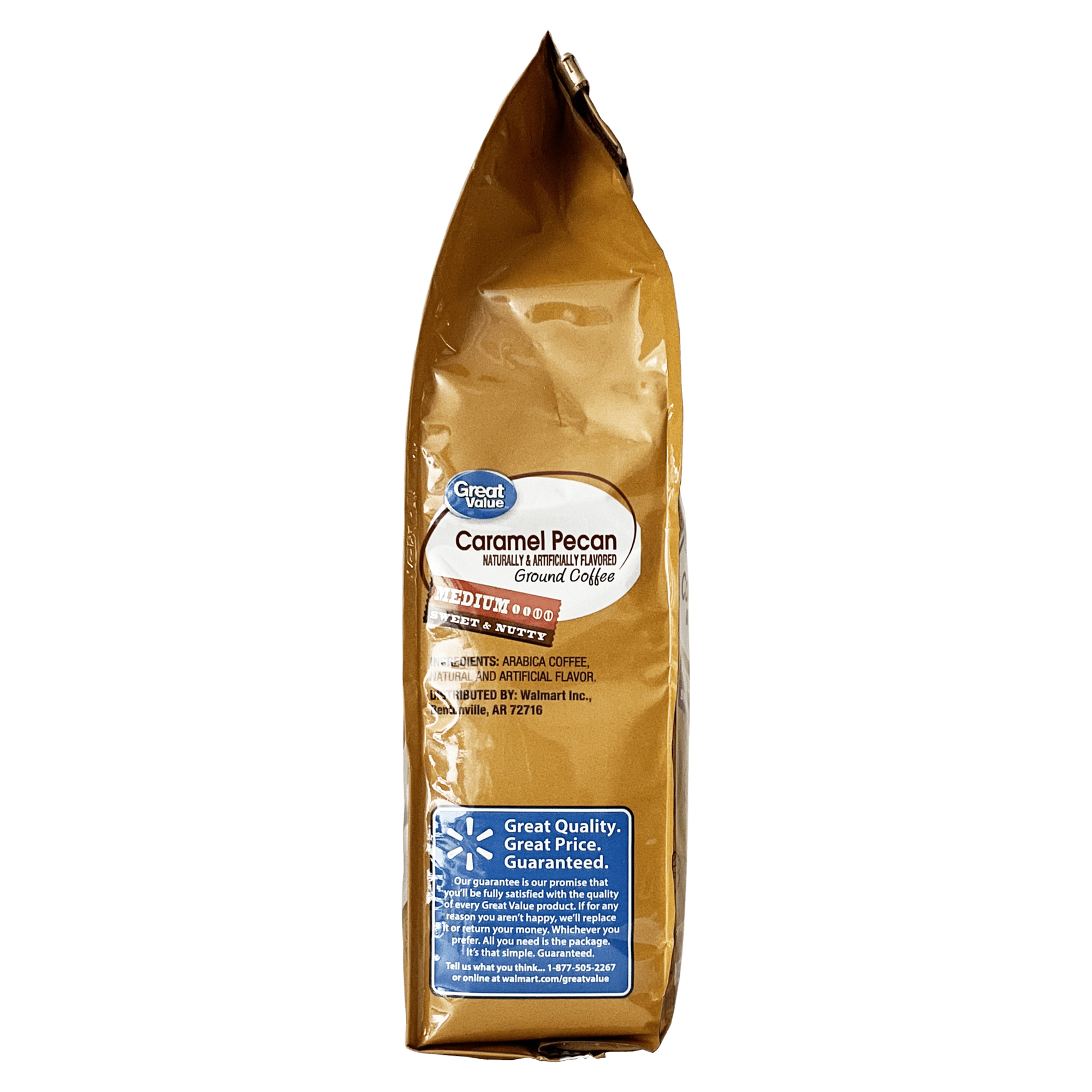 (6 pack) Great Value Caramel Pecan Ground Coffee, 12 oz