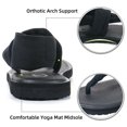 thumbnail image 3 of Wotte Women's Yoga Mat Flip Flops Casual Flat Summer Beach Sandals, blacke, size 9, 3 of 8