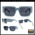 thumbnail image 3 of Womens Thick Temple Square Rectangle Sleek Plastic Clean Sunglasses Blue - Black, 3 of 8