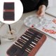 thumbnail image 4 of 2pcs lienzo lápiz bolsas rodantes práctico dibujo lápiz organizador de almacenamiento bolsa, 4 of 5