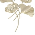 thumbnail image 3 of Décoration murale en métal, sculpture murale suspendue en imitation de feuilles de ginkgo 3D, pour salon, bureau, 3 of 4
