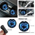 thumbnail image 6 of Yuyamidu Dolphin Car Seat Cover Set with Auto Steering Wheel Cover Seat Belt Strap Pads Cup Coasters Trash Bag Air Vent Storage Bag Rearview Mirror Cover Keychain 15 PCS Blue Heart Auto Accessories, 6 of 7