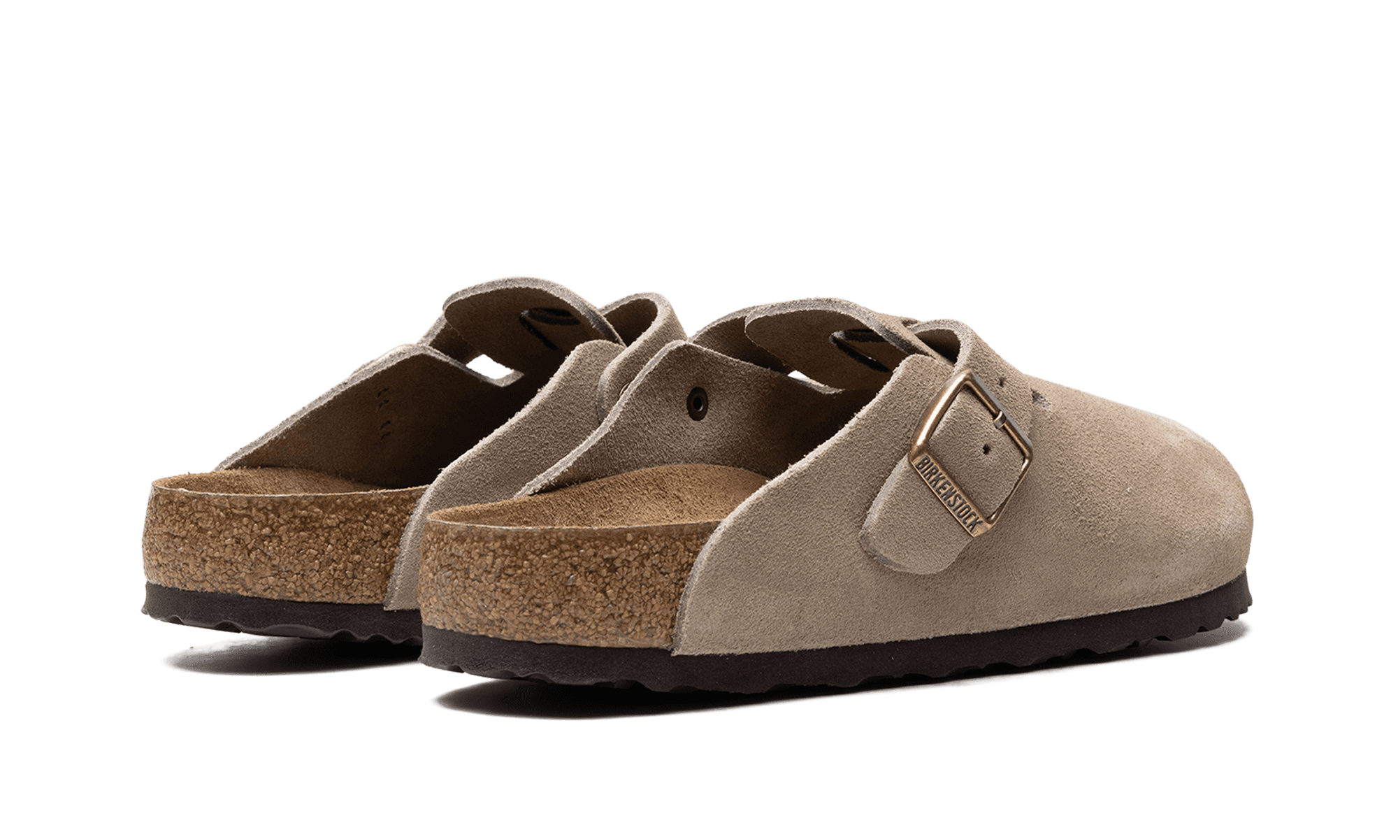 Birkenstock Women's Boston Soft Footbed Suede Leather Clog, 40, Grey