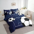 thumbnail image 3 of Manfei Football Sports 7pcs Bedding Comforter Set,Soccer Game Queen Bedding Sets,Boys Ball Gaming Queen Sheet Sets For Kids,Luxury Bedroom Decor Reversible, 3 of 8