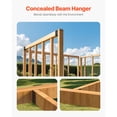 thumbnail image 6 of Concealed Joist Hanger,2x4"Outdoor Concealed-Flange Joist Bracket with Screws,Steel Light Joist Hangers for 1.93x3.62"/ 49x92 mm Beam,Swing,Fence,Wooden Slides,24 Pcs, 6 of 12