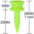 thumbnail image 2 of Green Plastic Golf Tees, 1 Inch, Pack of 100 Small Tees for Golfing Accessories, 2 of 5