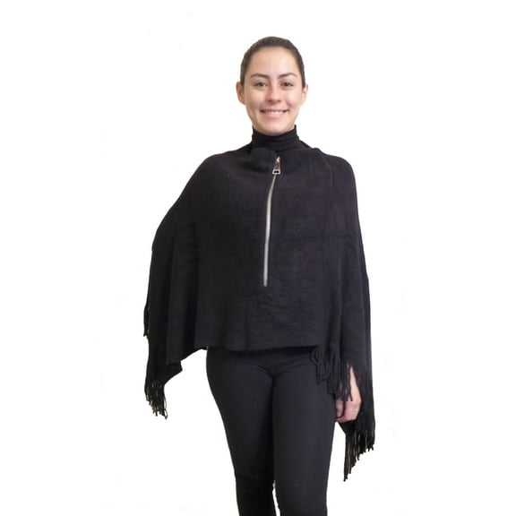 Fashion Womens Tassels Poncho Cape Cardigan Shawl Wrap Knit Sweater Cloak