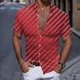 thumbnail image 2 of BOBOGOJP Mens Shirts Button Down Plain Shirts Short-Sleeve Work Shirt Regular Fit Solid Tops,Red XXL, 2 of 4