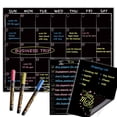 thumbnail image 1 of Calendario mensual de pizarra magnética JJPRO con tiza de neón, 1 of 7