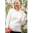 thumbnail image 3 of Round Neck Long Sleeve Solid Sweater 1XL, 3 of 4