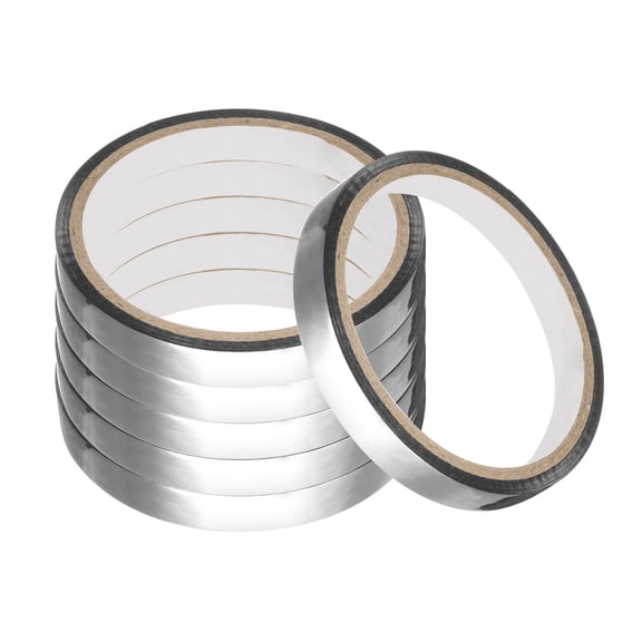 Uxcell Floral Stem Wrap Tape Floral Tape for Bouquet Crafts Wedding Arrangement Pack of 6,Silver