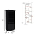 thumbnail image 3 of Pemberly Row Modern / Contemporary Bar Cabinet Black Engineered Wood, 3 of 6
