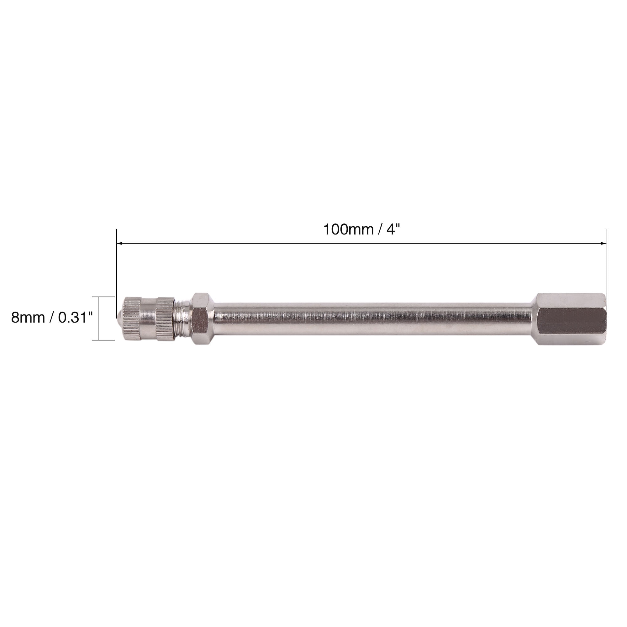 Unique Bargains 4Pcs 100mm Tyre Wheel Valve Extension Extender Cap Stem Universal Car