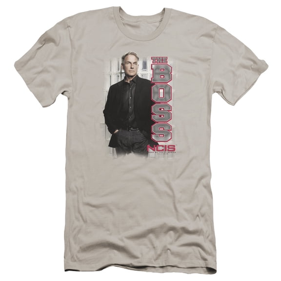 Ncis The Boss Premium Canvas Adult Slim Fit 30/1 T-Shirt Silver