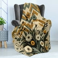thumbnail image 3 of Ambesonne Floral Eucalyptus Fleece Throw Blanket Century&nbsp;Modern 60"x80" Amber Laurel Green, 3 of 5