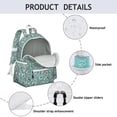 thumbnail image 4 of Pitbull Dog and Flower Floral Backpack for School,Cute School Bag,Schoolbag with Adjustable Shoulder Straps & Padded Back,13.4"x11"x4.7", 4 of 6