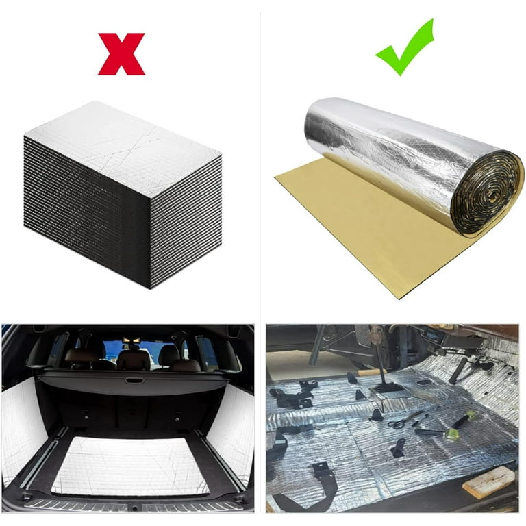 Heat Shield Sound Deadener Car Insulation Aluminium Foil Foam 3/16  Thickess 39 x18 