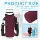 thumbnail image 2 of Funda de Botella de Agua de Neopreno Uxcell con Correa, Bolsa Portabotellas de Vidrio Aislada de 12 oz, Funda para Botella de Bebida Colapsable con Mango, Rojo, 2 of 7