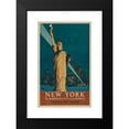thumbnail image 2 of Adolph Treidler 13x18 Black Modern Framed Museum Art Print Titled - New York, the Wonder City of the World Travel by Train (1927), 2 of 5