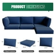 thumbnail image 3 of Clouddwell 9-Piece Outdoor Cushion Set for 4-Seat Wicker Sectional - Waterproof, High-Resilience Foam (Navy Blue), 3 of 8