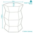 thumbnail image 5 of Sunnydaze Moderno Hexagon 17.25" Ceramic Garden Stool Side Table, White, 5 of 9