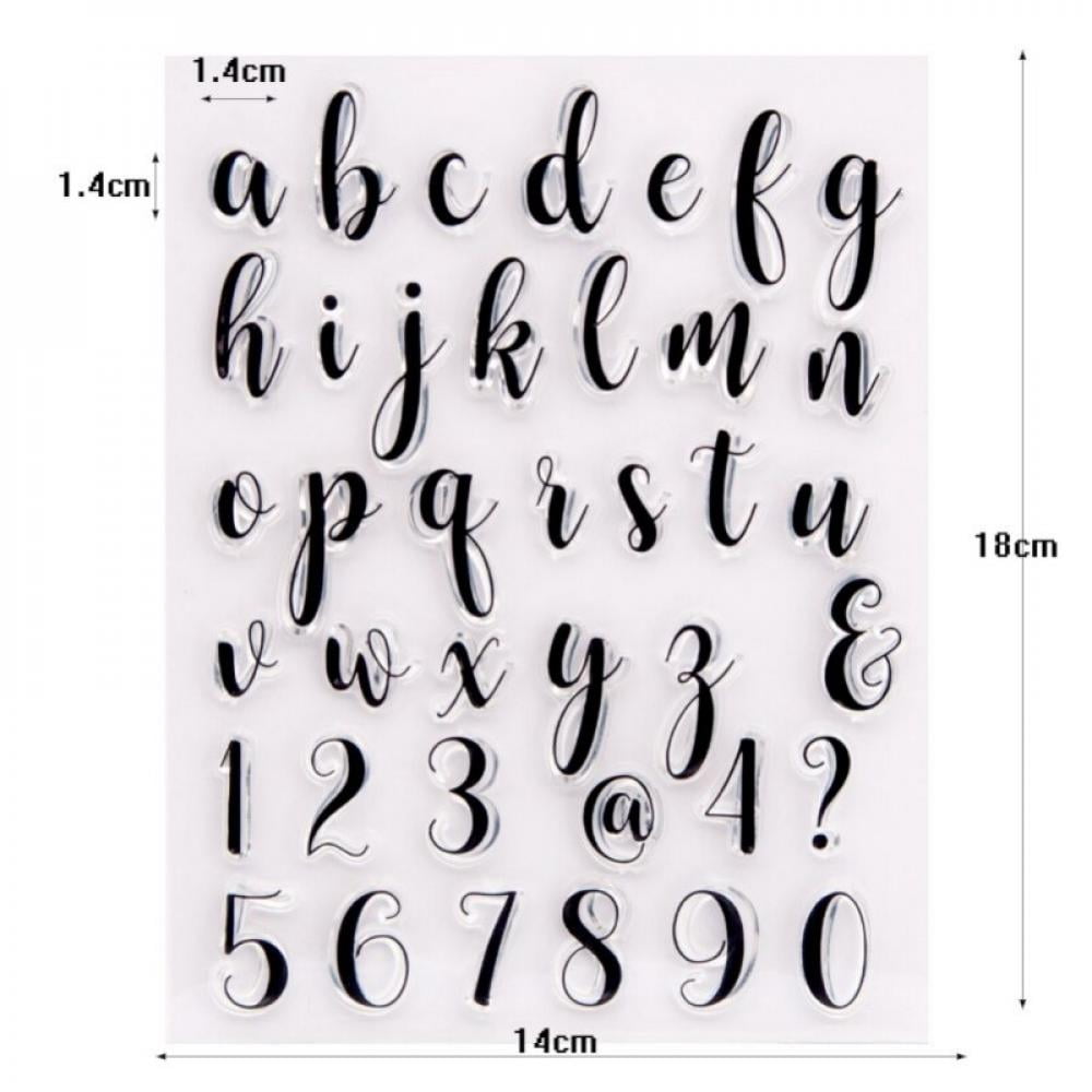 Letters Numbers Clear Silicone Seal Stamp DIY Album Scrapbooking Card Decor 