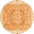 thumbnail image 1 of Ahgly Company Indoor Round Abstract Orange Modern Area Rugs, 7' Round, 1 of 4